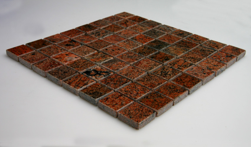 Mosaikfliesen Multicolor rot Granit