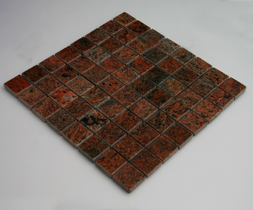 Mosaikfliesen Multicolor rot Granit