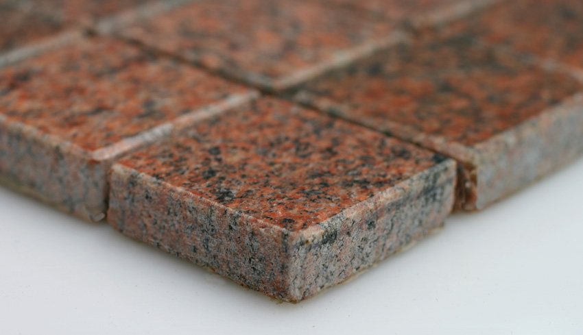 Mosaikfliesen Multicolor rot Granit